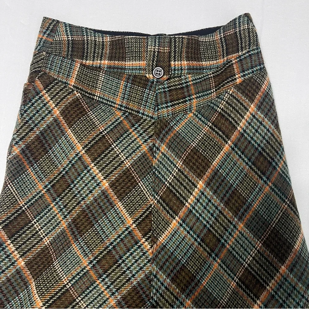 H&M Sparkle Plaid A-line Skirt Midi size 4